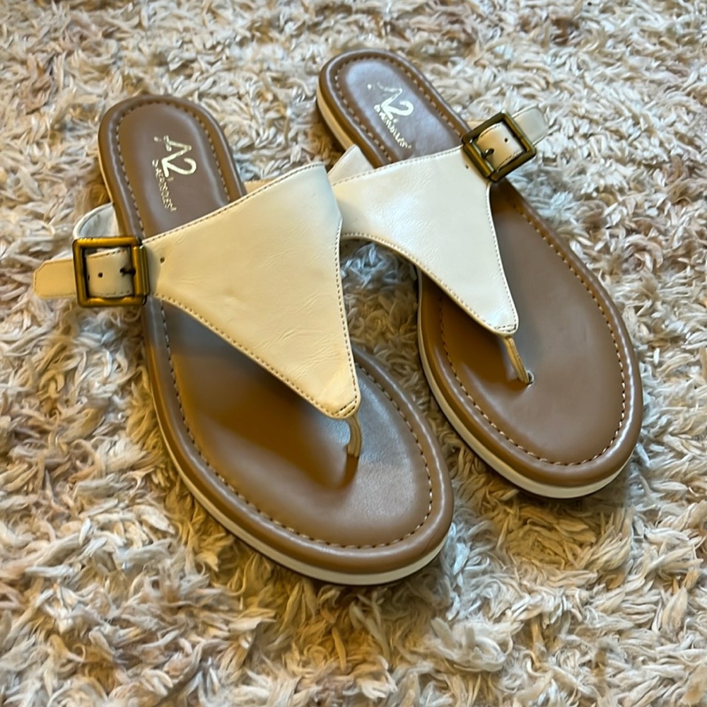 A2 By Aerosole White Sandals